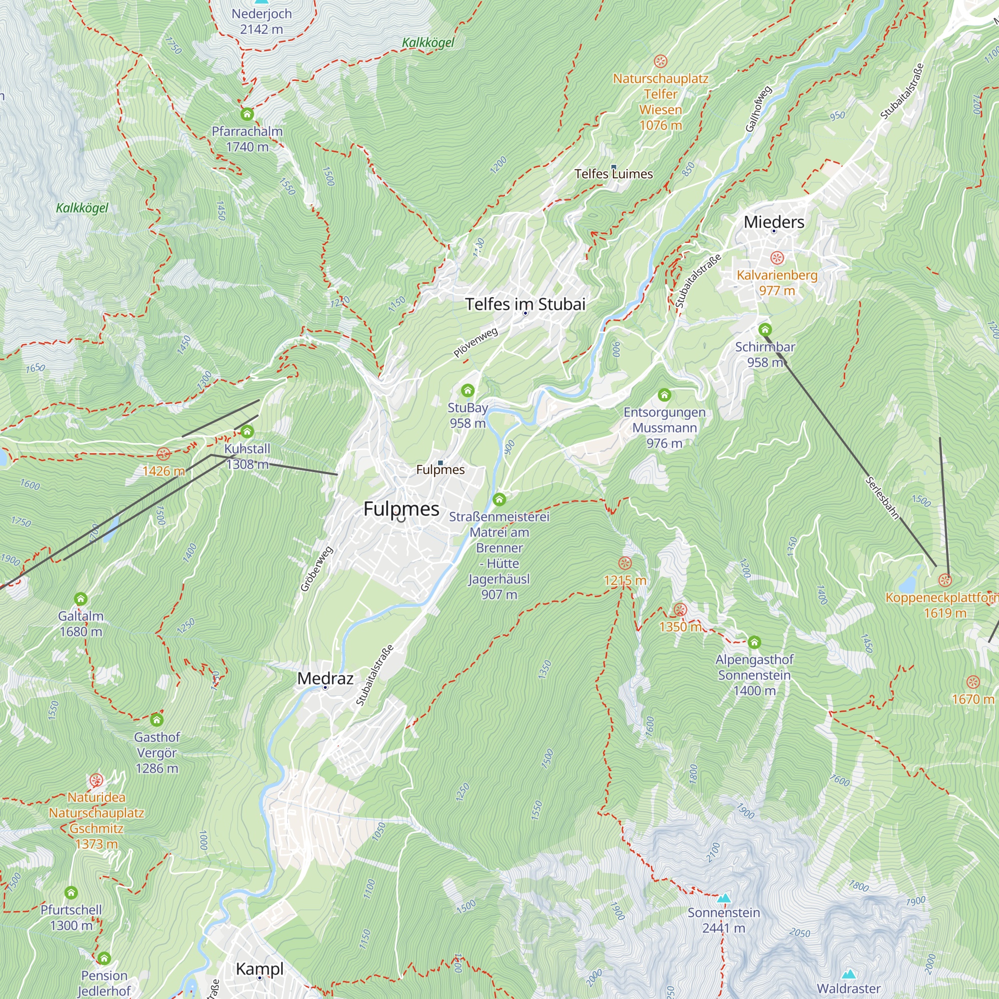 Straßenmeisterei Matrei am Brenner - Hütte Jagerhäusl map