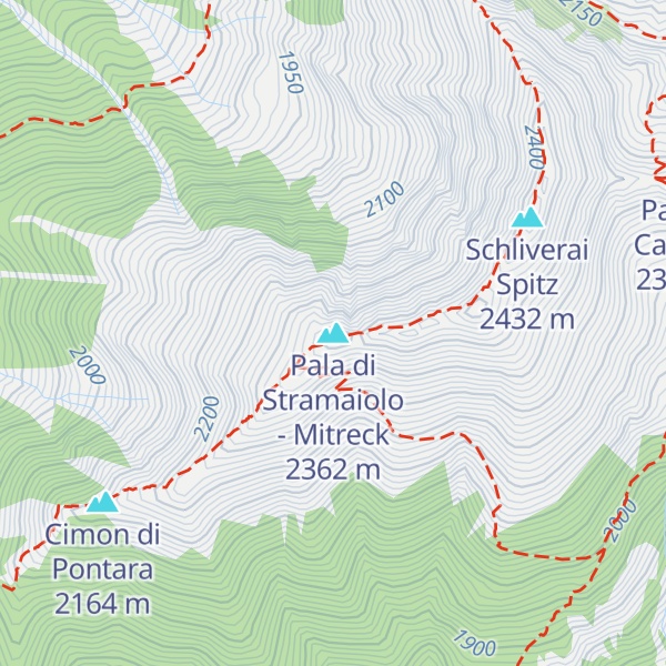 Map of Pala di Stramaiolo - Mitreck