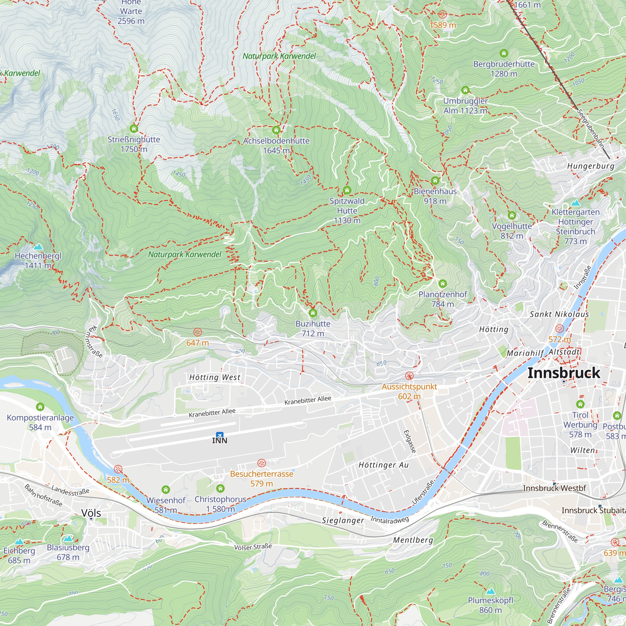 Buzihütte map