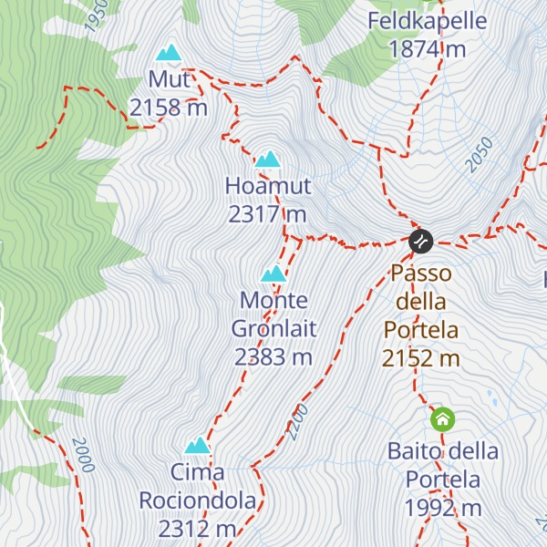 Map of Monte Gronlait