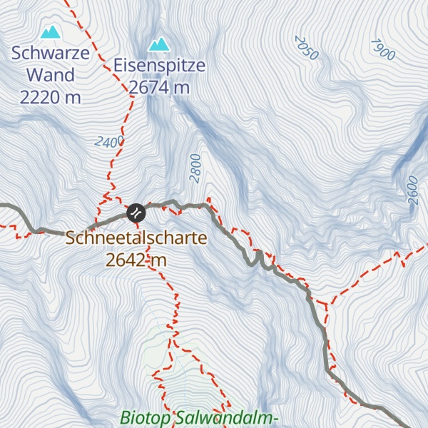 Map of Schwarze Wand - Monte Delfero