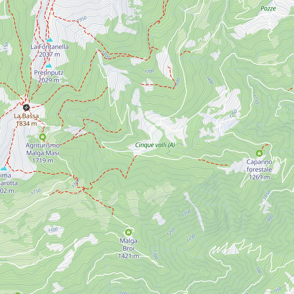 Rifugio Erterle map