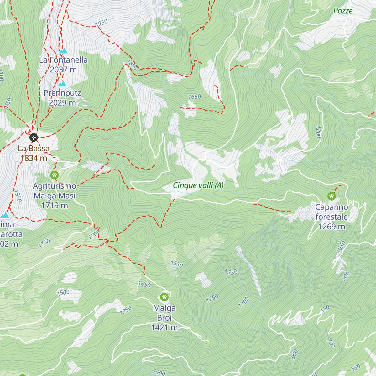 Rifugio Erterle map
