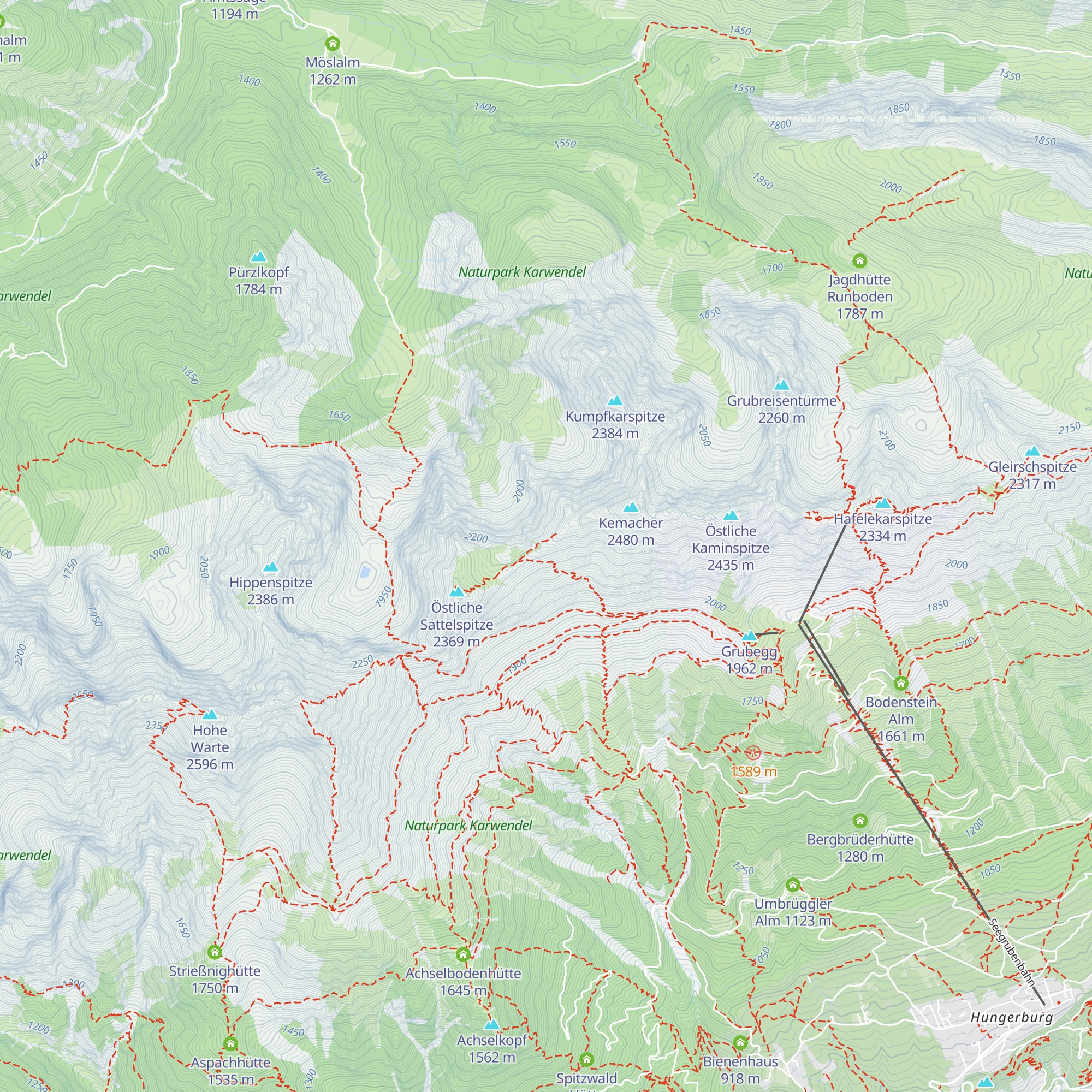 Biwakschachtel/Notlager Nordkette map