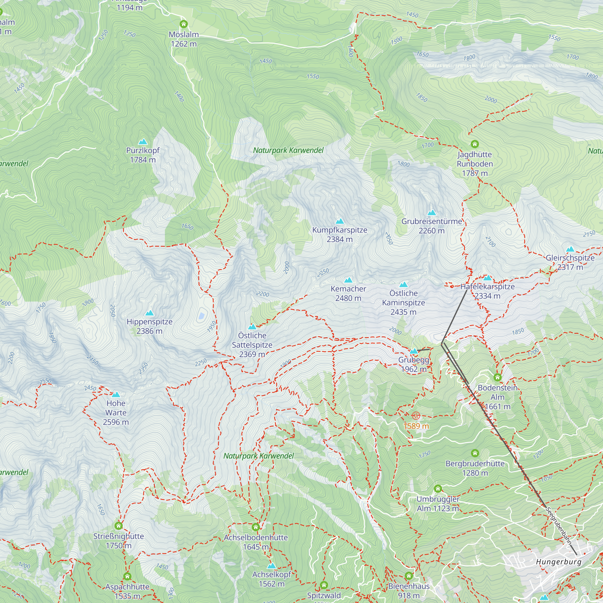 Biwakschachtel/Notlager Nordkette map