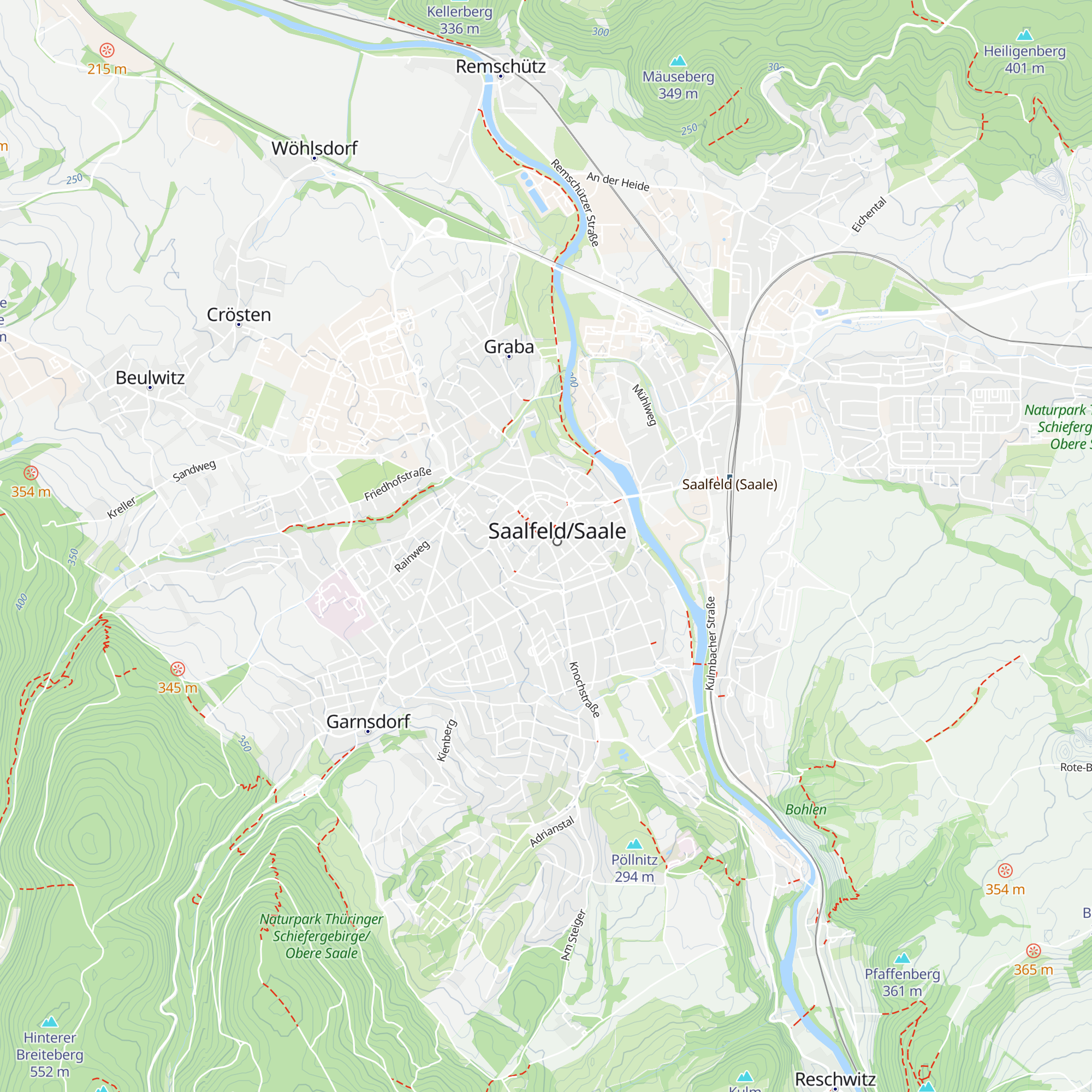 Tourist-Information Saalfeld map
