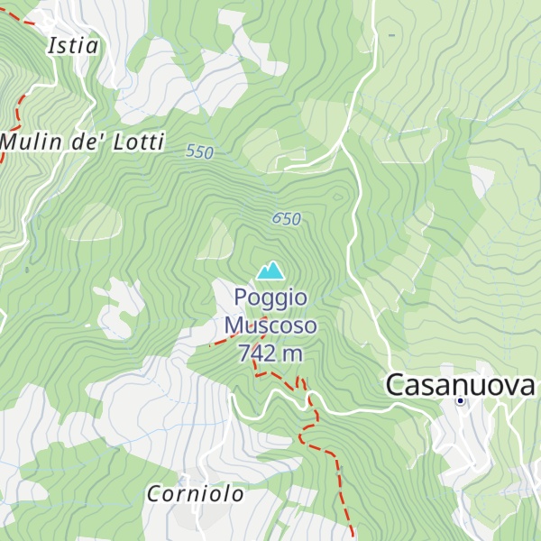 Map of Poggio Muscoso
