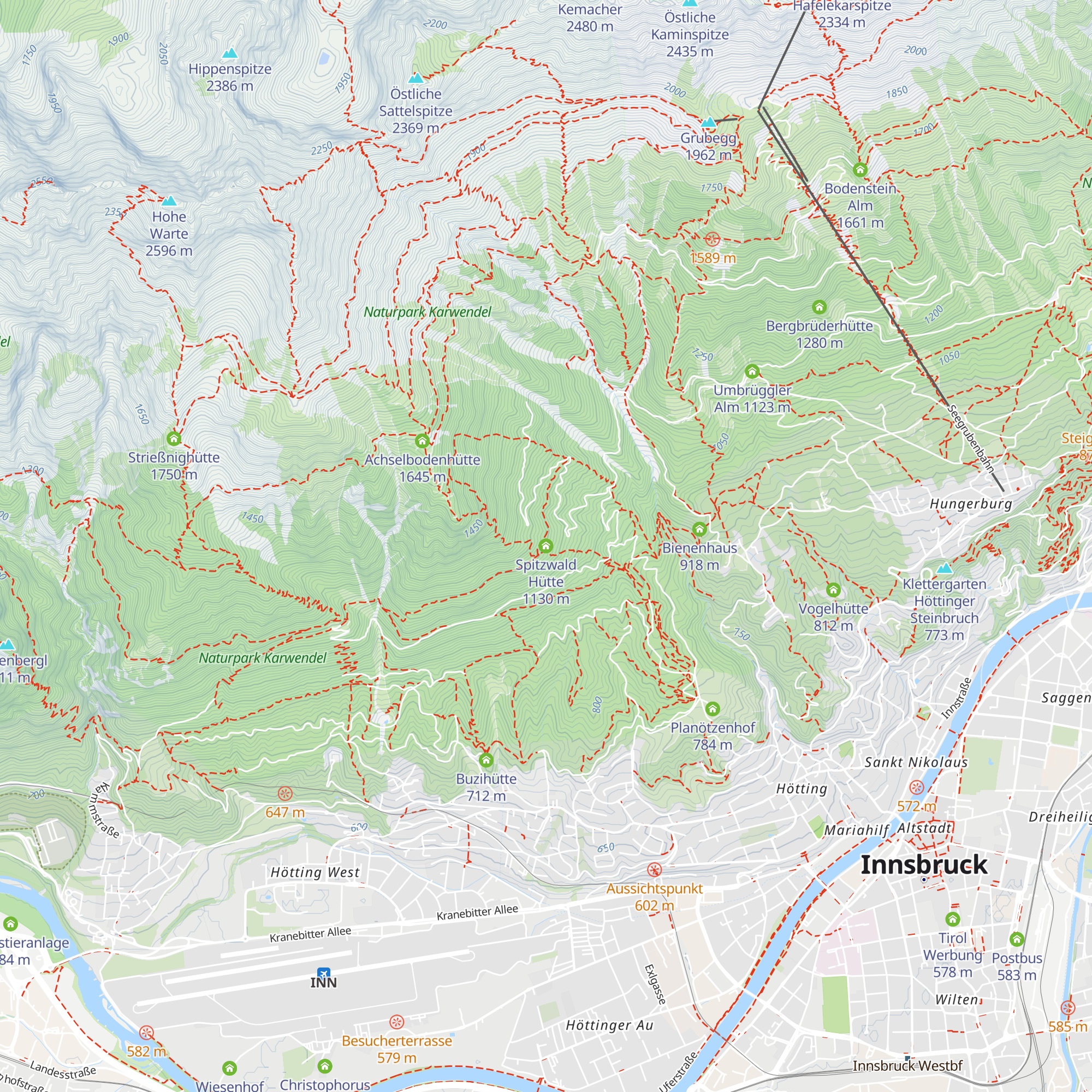 Spitzwald Hütte map