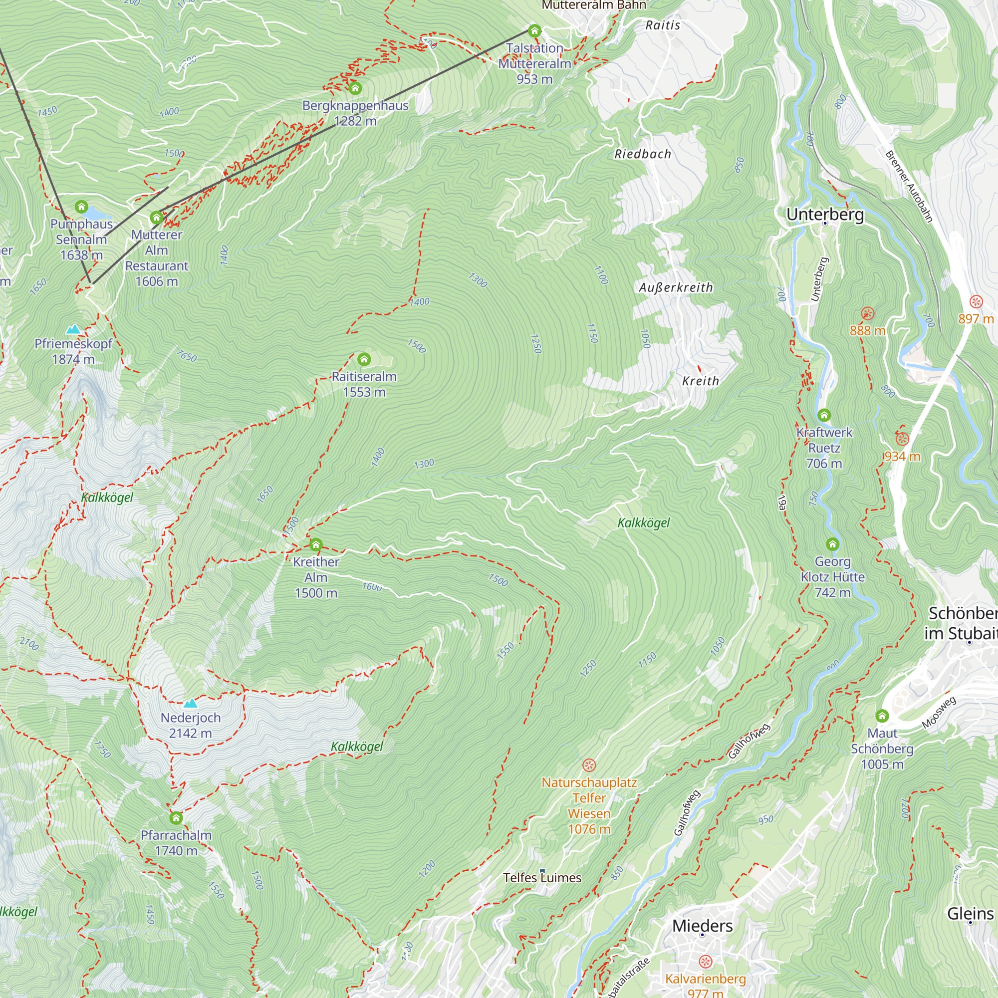 Bundesforste map