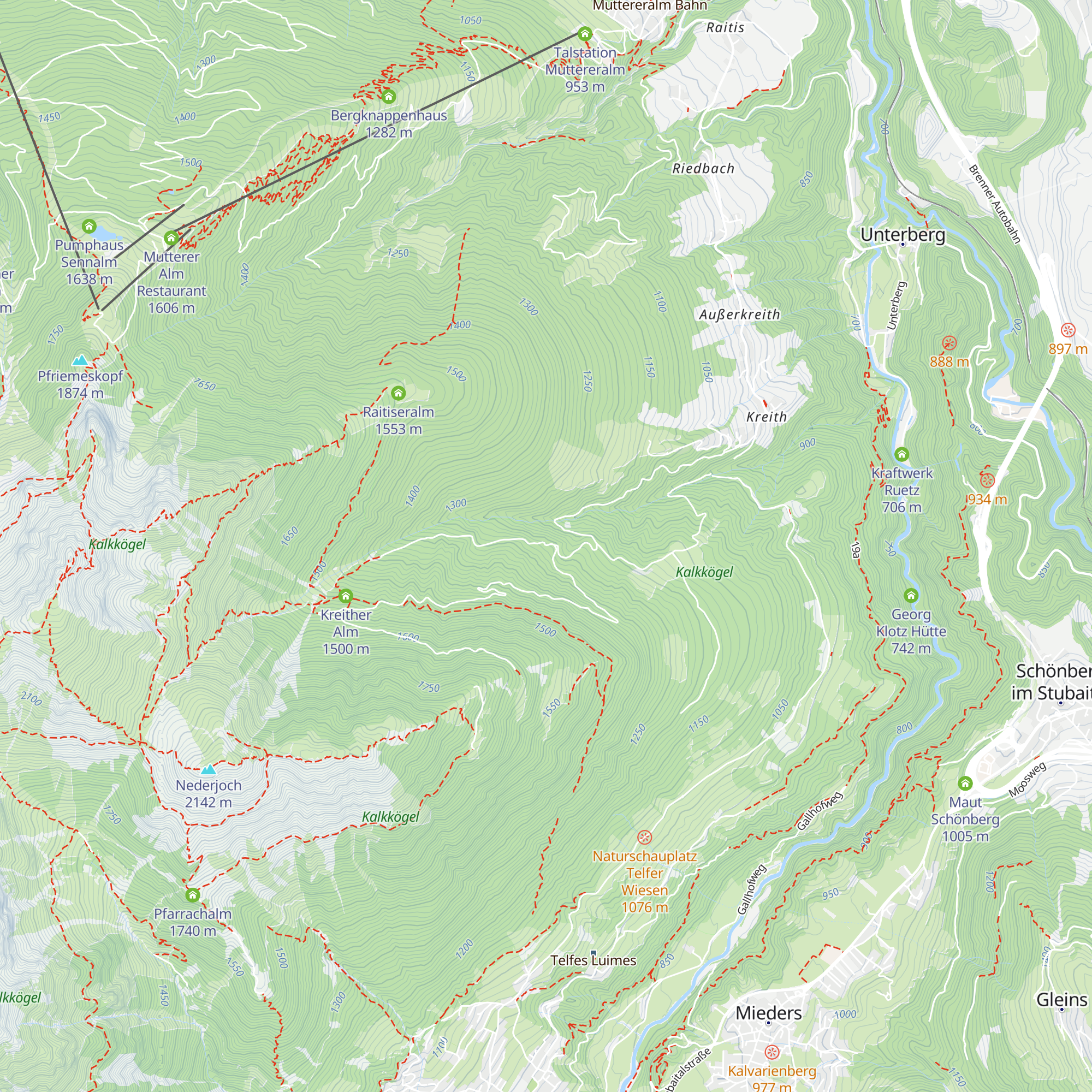Bundesforste map