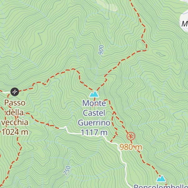 Map of Monte Castel Guerrino