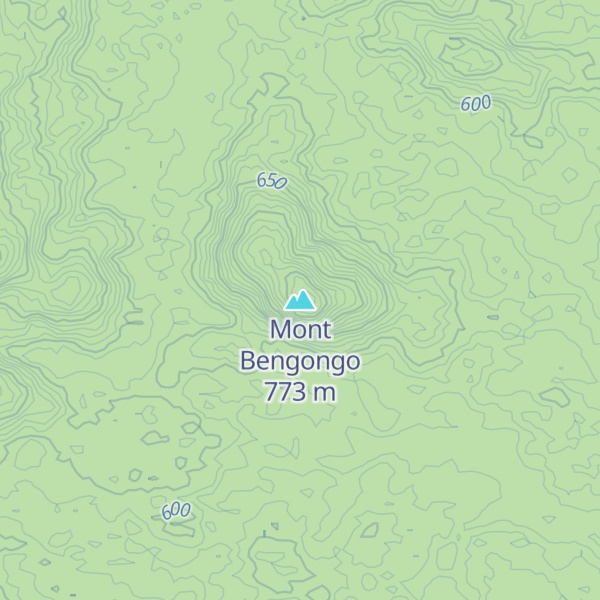 Map of Mont Bengongo