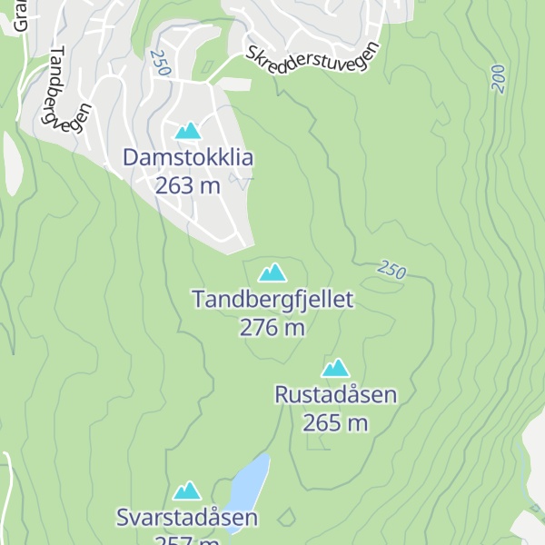 Map of Tandbergfjellet