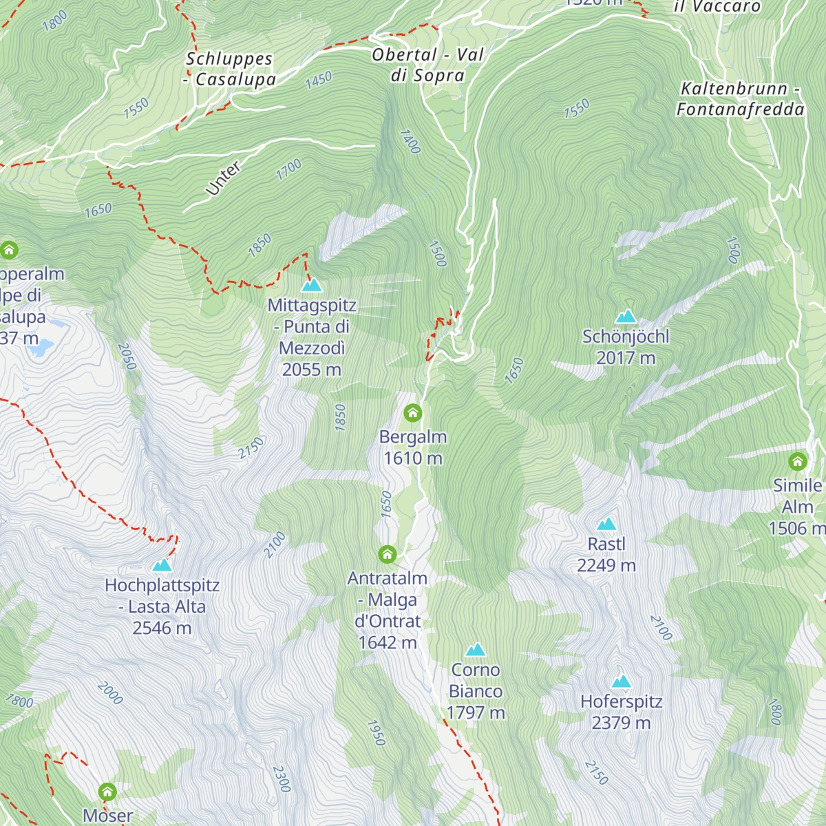 Bergalm map