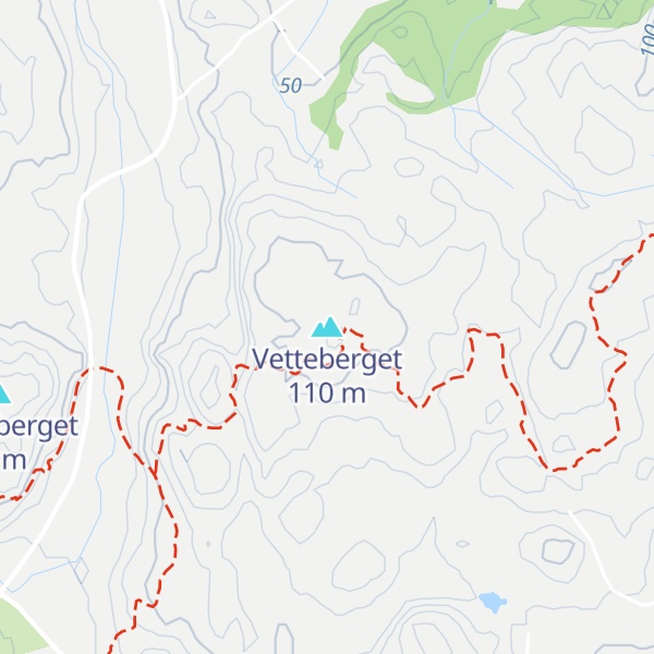 Map of Vetteberget