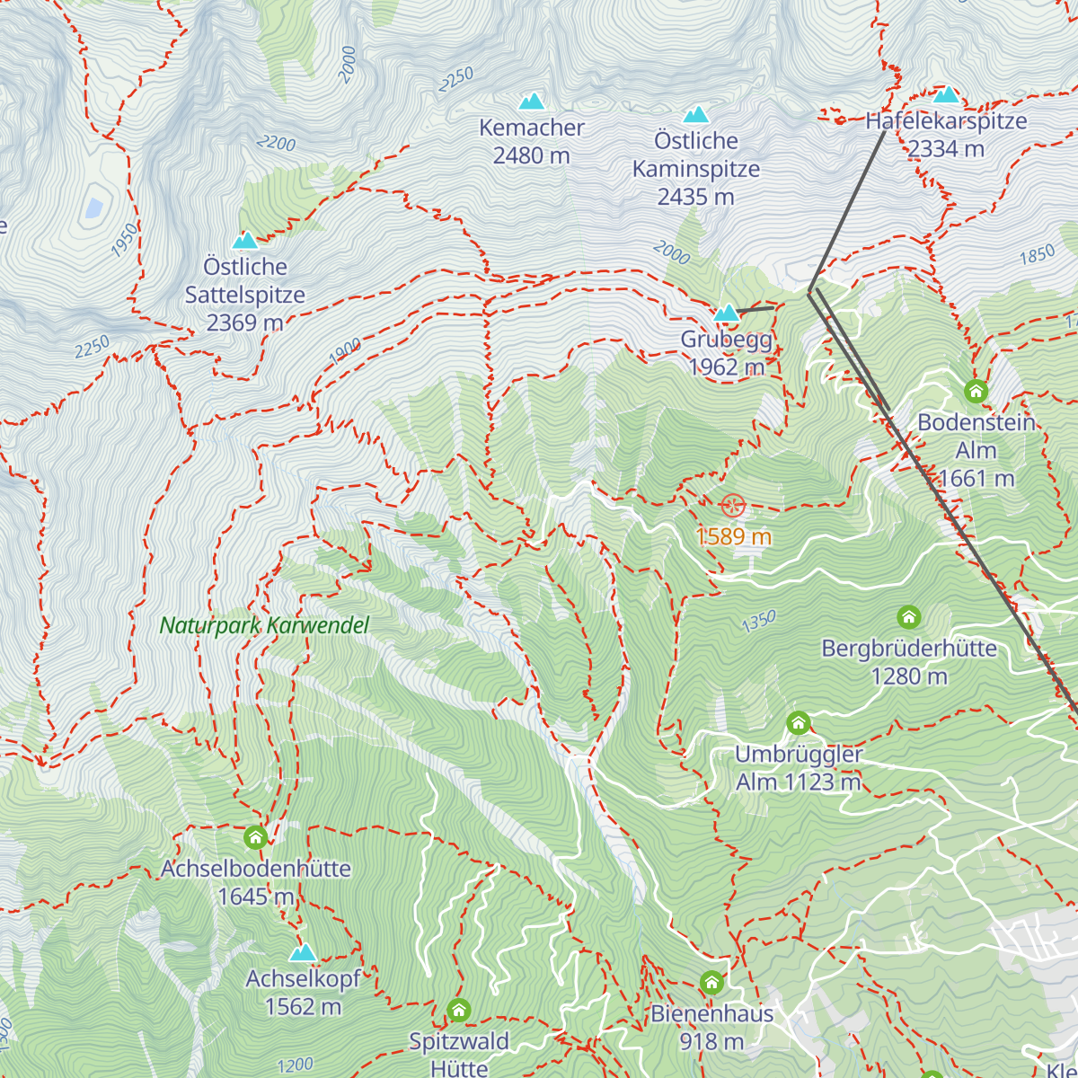 Höttinger Alm map