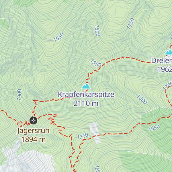 Map of Krapfenkarspitze