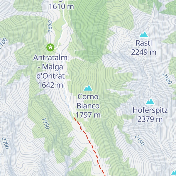 Map of Corno Bianco