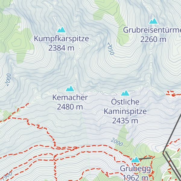 Map of Westliche Kaminspitze