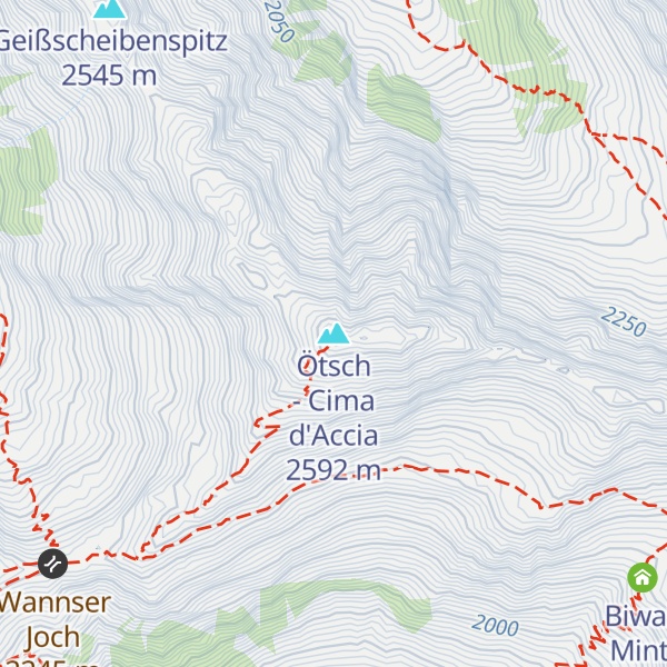 Map of Ötsch - Cima d'Accia