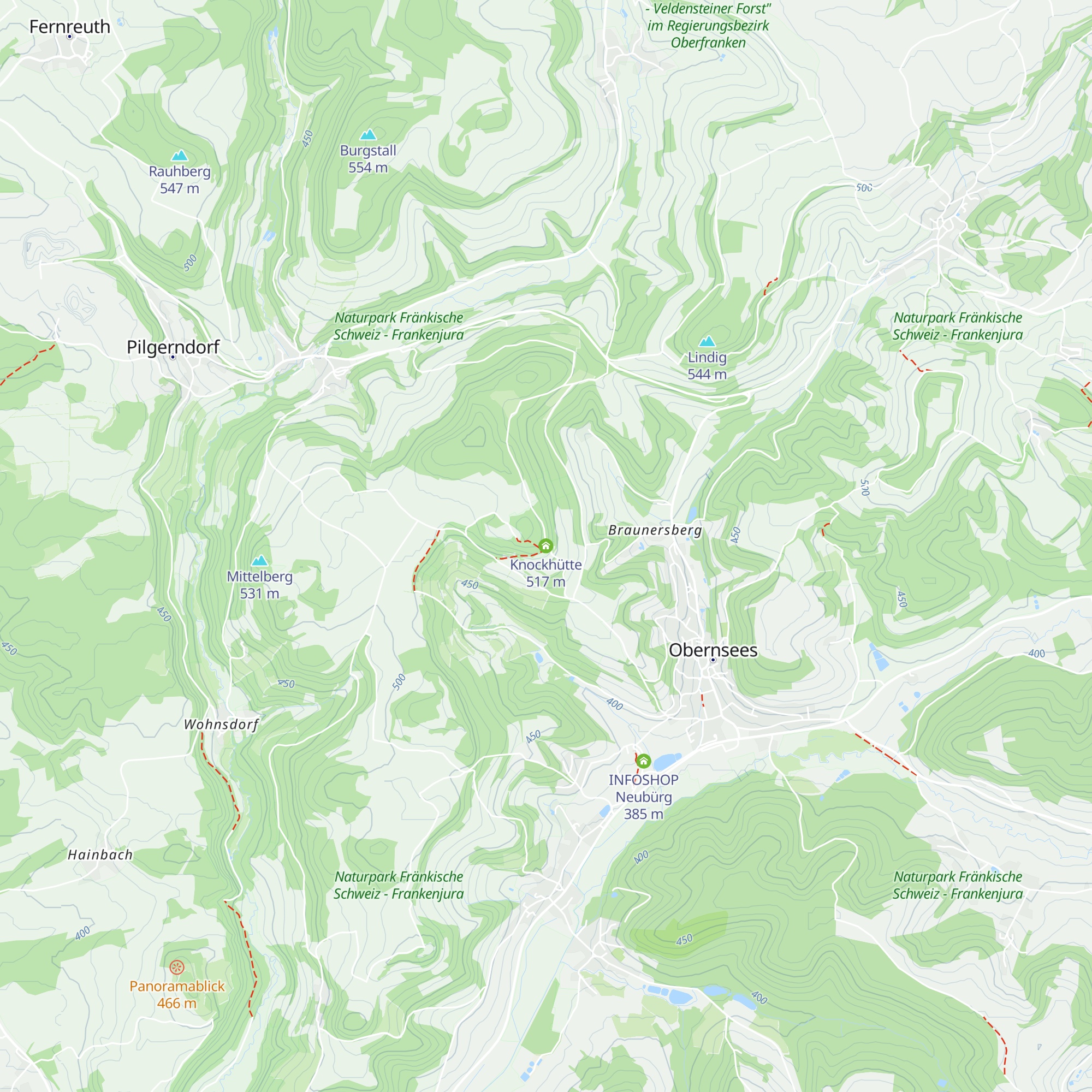 Knockhütte map