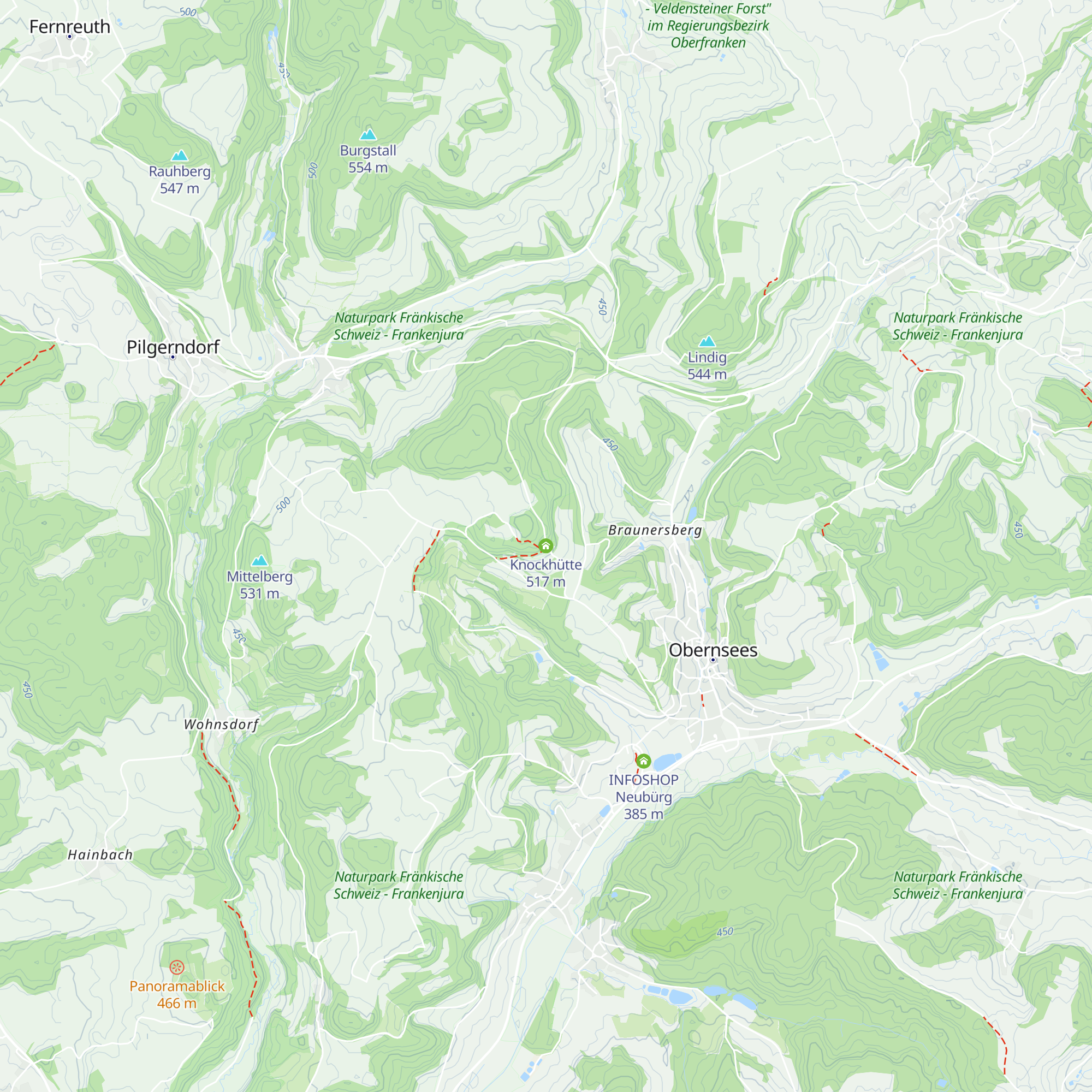 Knockhütte map