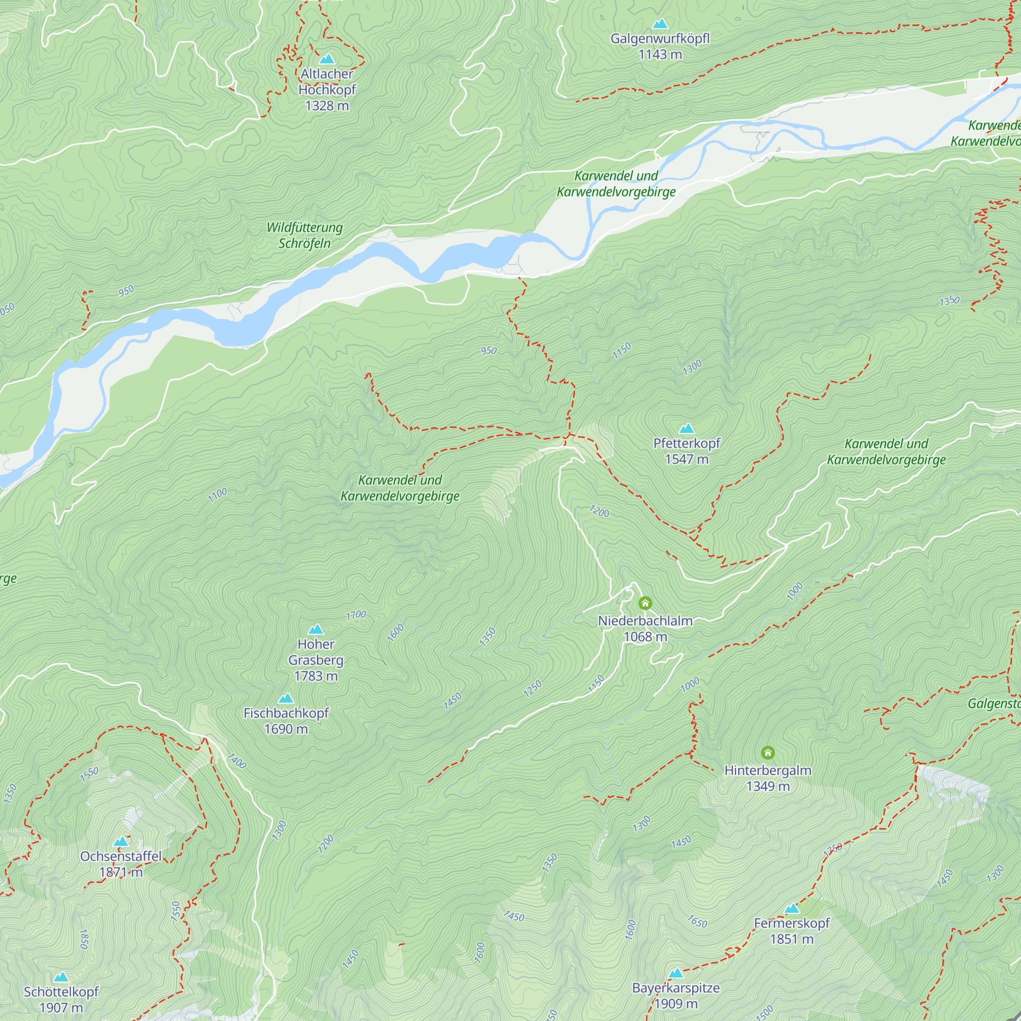 Leining-Hütte map