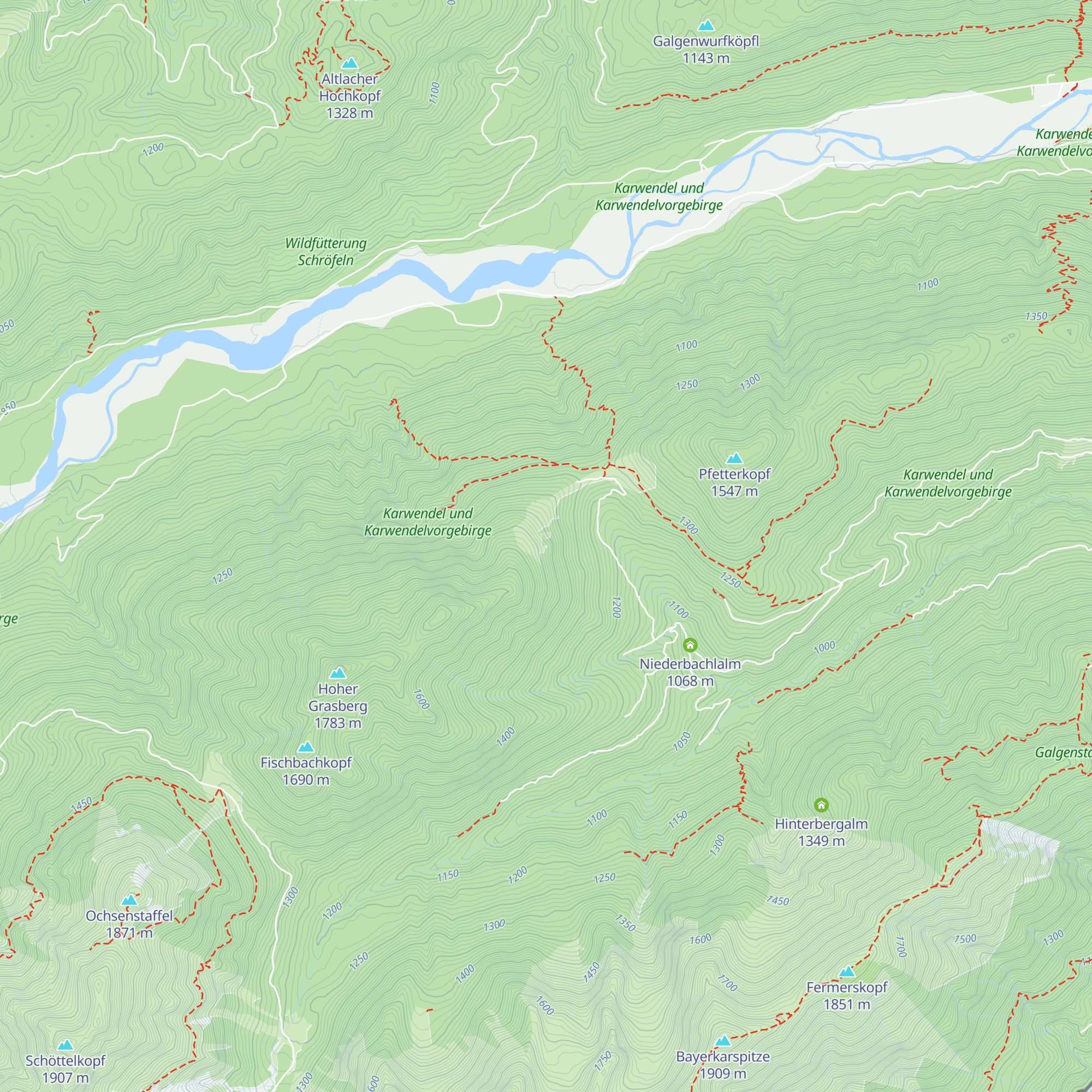 Leining-Hütte map