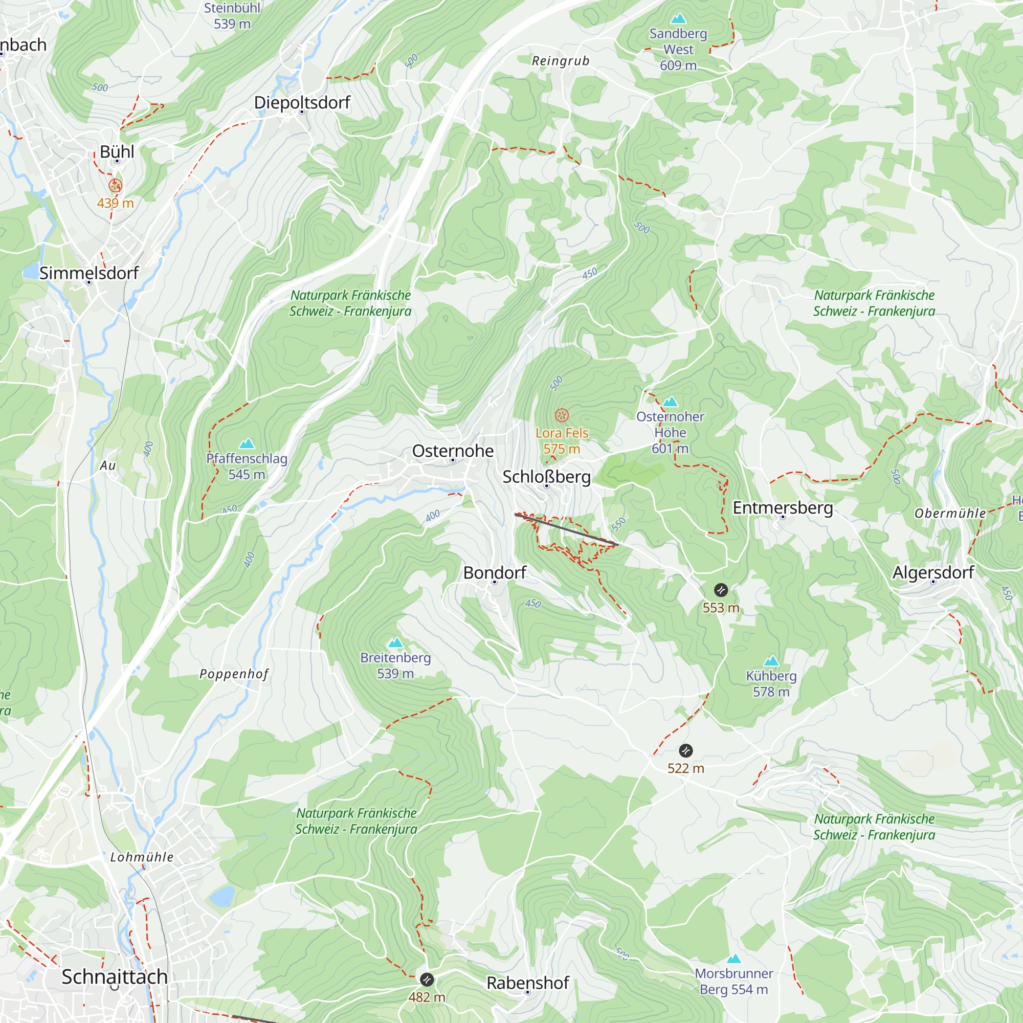 Bergwacht Hütte Osternohe map