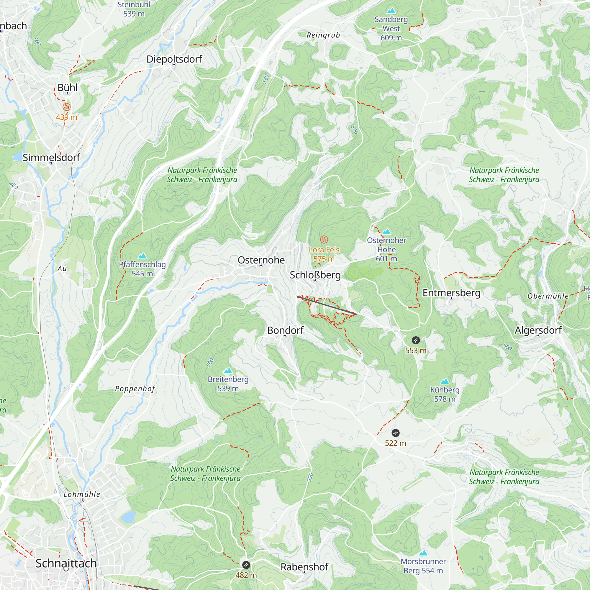 Bergwacht Hütte Osternohe map