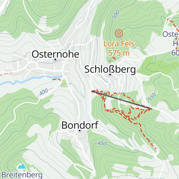 Map of Bergwacht Hütte Osternohe