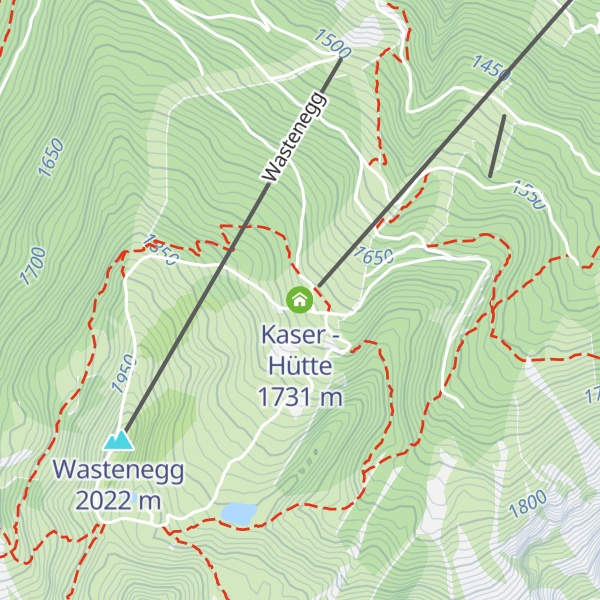 Map of Kaser - Hütte