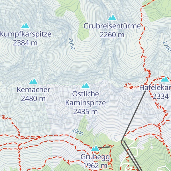 Map of Östliche Kaminspitze