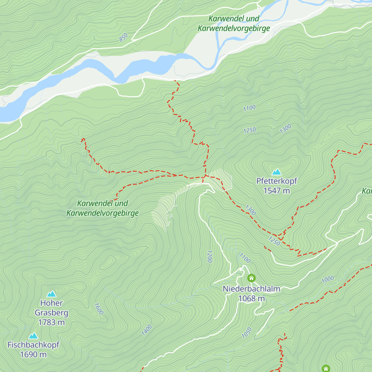 Hintere Grasbergalm map
