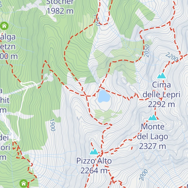 Map of Hitt van Sea va Hardimbl - Rifugio Lago di Erdemolo