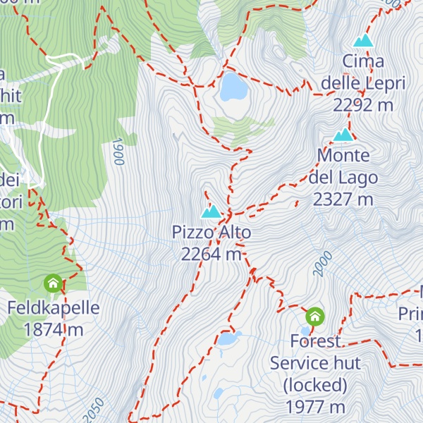 Map of Pizzo Alto