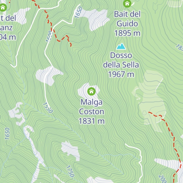Map of Malga Coston