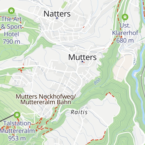 Map of Tourismusverband Mutters - Natters
