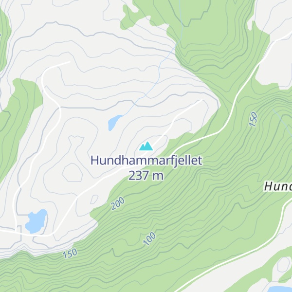 Map of Hundhammarfjellet