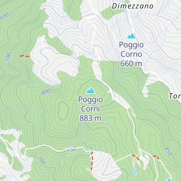 Map of Poggio Corni