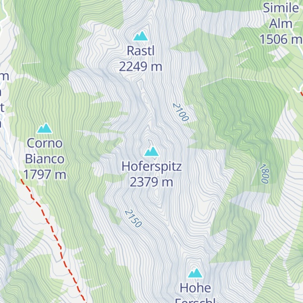 Map of Hoferspitz