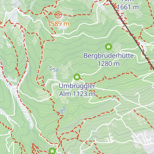 Map of Umbrüggler Alm