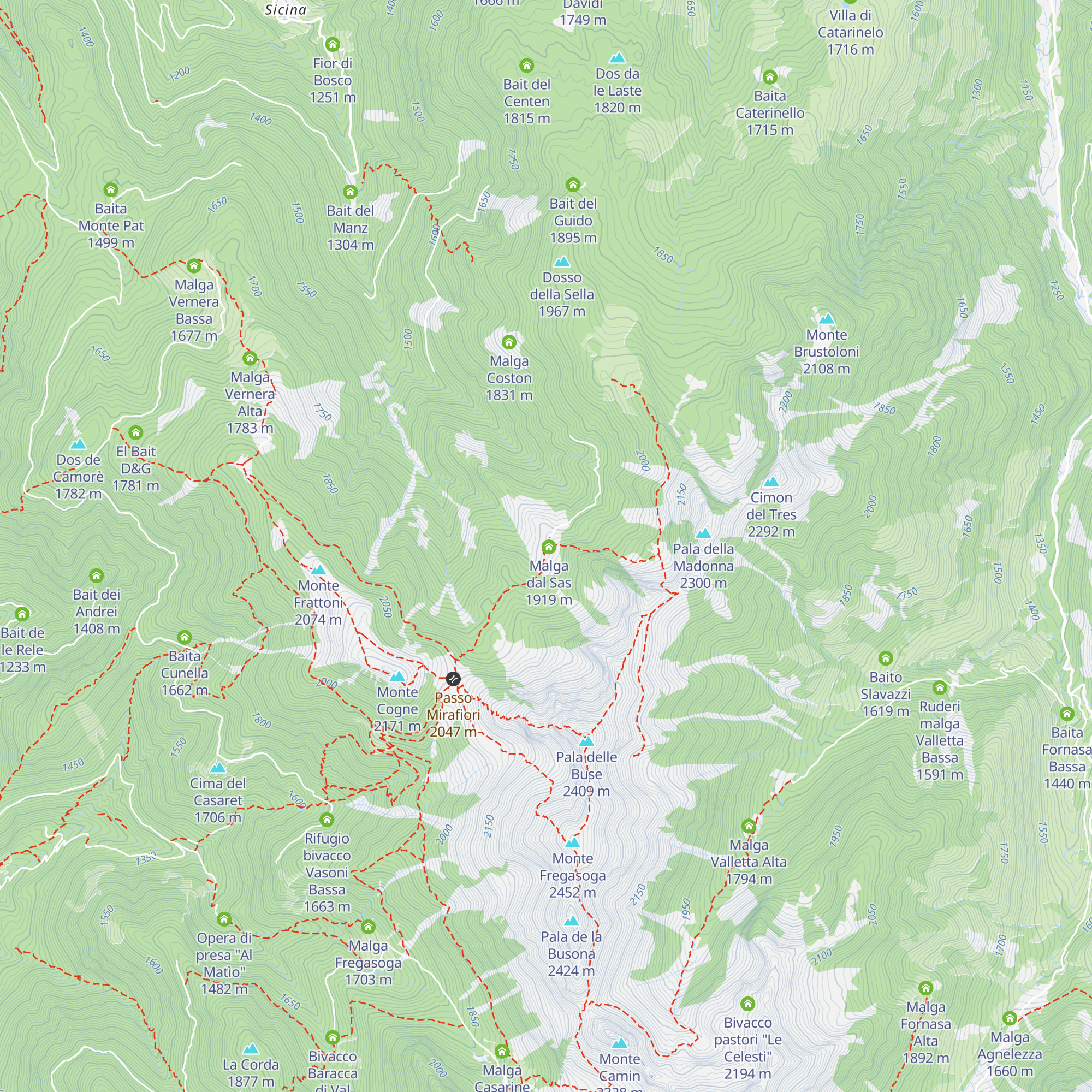 Agritur Malga Sass map