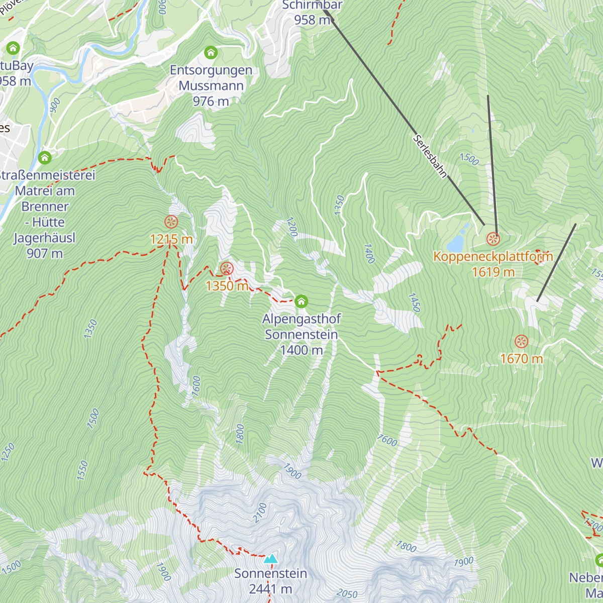 Alpengasthof Sonnenstein map