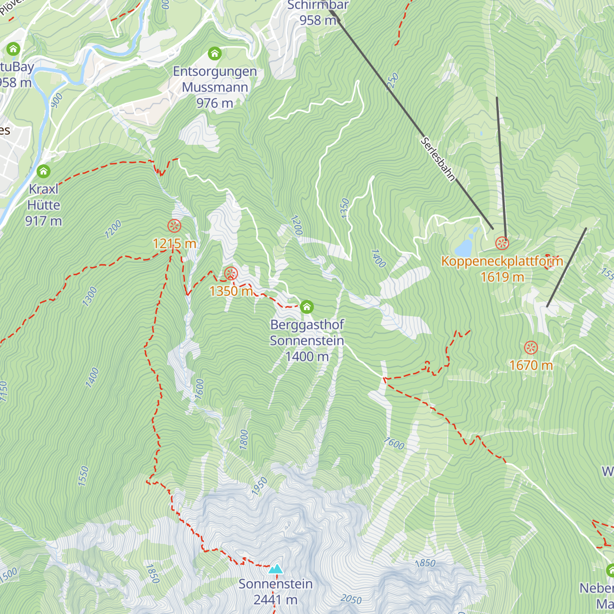 Berggasthof Sonnenstein map