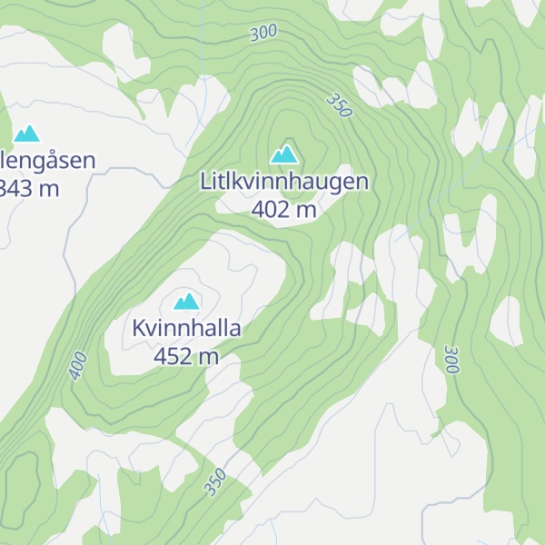 Map of Kvinnhaugliin
