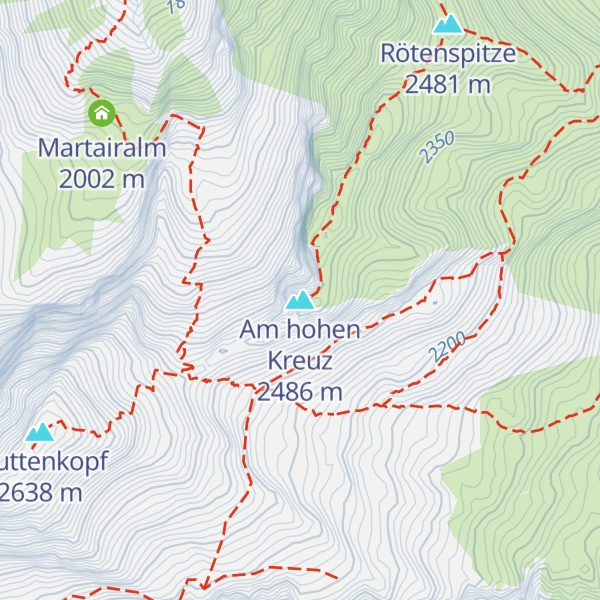 Map of Am hohen Kreuz