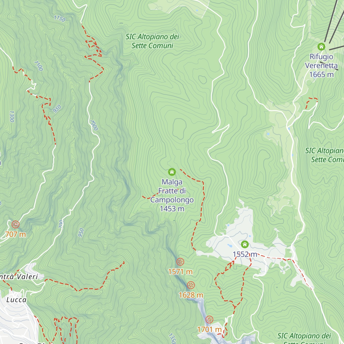 Malga Fratte di Campolongo map