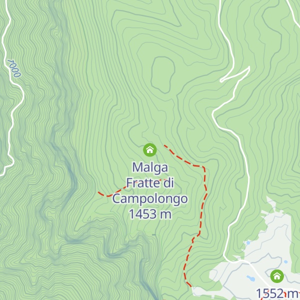 Map of Malga Fratte di Campolongo