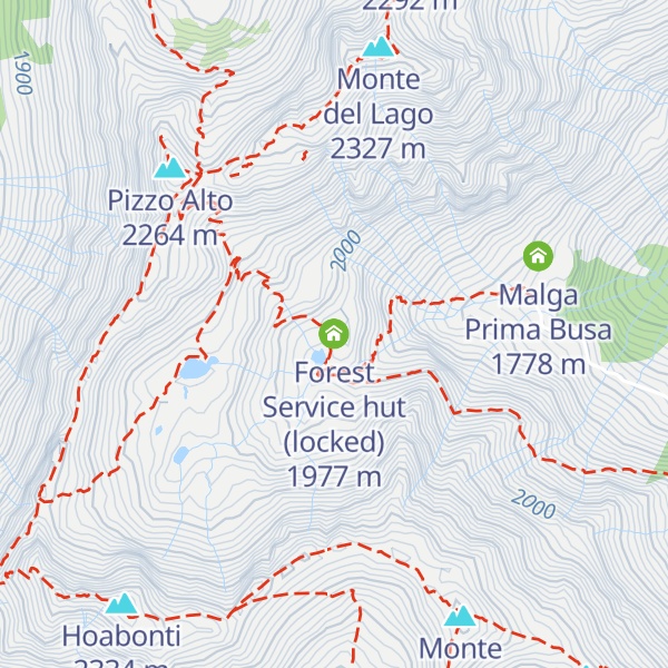 Map of Forest Service hut (locked)